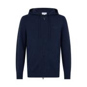 Blauwe Wollen Hoodie Trui MC2 Saint Barth , Blue , Heren