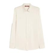 Zijden Satijnen Klassieke Blouse Max Mara Studio , Beige , Dames