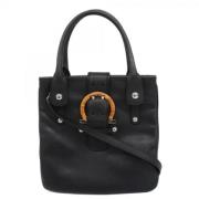 Pre-owned Leather handbags Salvatore Ferragamo Pre-owned , Black , Dam...