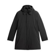 2-in-1 Stretch Nylon Overjas (Zwart) Woolrich , Black , Heren