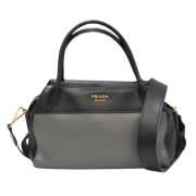 Pre-owned Leather prada-bags Prada Vintage , Gray , Dames