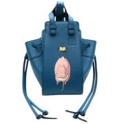 Pre-owned Leather shoulder-bags Loewe Pre-owned , Blue , Dames