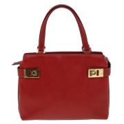 Pre-owned Leather handbags Salvatore Ferragamo Pre-owned , Red , Dames