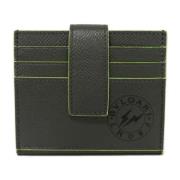 Pre-owned Leather wallets Bvlgari Vintage , Gray , Dames