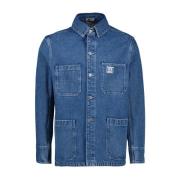 Denim Charm Shirt Herfst-Winter 2024 Mannen Dior , Blue , Heren