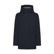 Drijvende Parka Jas in Blauw Zwart RRD , Blue , Heren