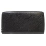 Pre-owned Leather wallets Louis Vuitton Vintage , Black , Dames