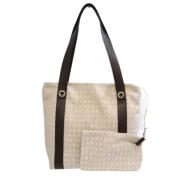 Pre-owned Canvas shoulder-bags Bvlgari Vintage , Beige , Dames