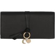 Leren portemonnee met kaartsleuven Chloé , Black , Dames