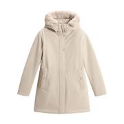 Stijlvolle Oxford Tan Parka voor vrouwen Woolrich , Beige , Dames