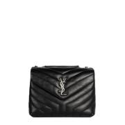 Pre-owned Leather shoulder-bags Yves Saint Laurent Vintage , Black , D...