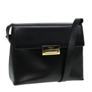 Pre-owned Leather shoulder-bags Salvatore Ferragamo Pre-owned , Black ...