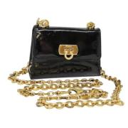 Pre-owned Leather shoulder-bags Salvatore Ferragamo Pre-owned , Black ...