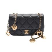 Pre-owned Leather chanel-bags Chanel Vintage , Black , Dames