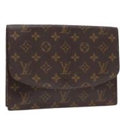 Pre-owned Canvas clutches Louis Vuitton Vintage , Brown , Dames