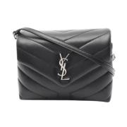 Pre-owned Leather shoulder-bags Yves Saint Laurent Vintage , Black , D...