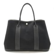 Pre-owned Canvas handbags Hermès Vintage , Black , Dames