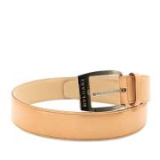 Pre-owned Leather belts Bvlgari Vintage , Beige , Dames