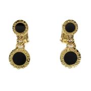 Pre-owned Metal earrings Bvlgari Vintage , Black , Dames