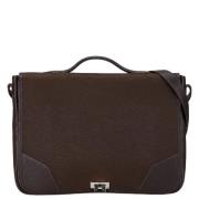 Pre-owned Canvas shoulder-bags Hermès Vintage , Brown , Dames