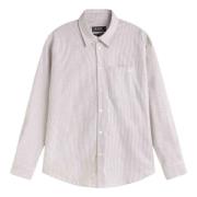 Casual Logo Shirt met Klassieke Kraag A.p.c. , Pink , Dames