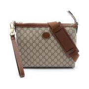 Pre-owned Canvas gucci-bags Gucci Vintage , Beige , Dames