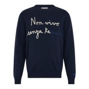 Blauwe Crew Neck Sweater Heron MC2 Saint Barth , Blue , Heren