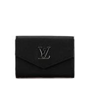 Pre-owned Leather wallets Louis Vuitton Vintage , Black , Heren