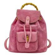 Pre-owned Suede gucci-bags Gucci Vintage , Pink , Dames