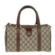 Pre-owned Canvas gucci-bags Gucci Vintage , Beige , Dames