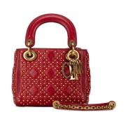 Pre-owned Leather handbags Dior Vintage , Red , Dames