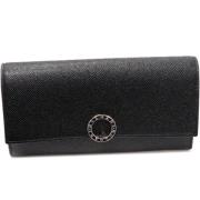 Pre-owned Leather wallets Bvlgari Vintage , Black , Dames