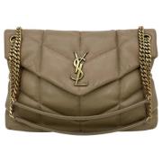 Pre-owned Leather shoulder-bags Yves Saint Laurent Vintage , Beige , D...