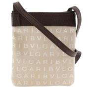 Pre-owned Canvas shoulder-bags Bvlgari Vintage , Beige , Dames