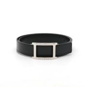 Pre-owned Leather belts Bvlgari Vintage , Black , Heren