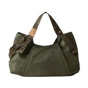 Militair Groene Handtas Borbonese , Green , Dames