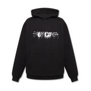 Hoodie met logo Balenciaga , Black , Heren