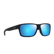 Gepolariseerde zonnebril Zwart Mat Blauw Gespiegeld Maui Jim , Black ,...