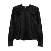 Damesblouse in KEY-stof Max Mara , Black , Dames