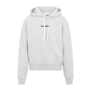 Hoodie met logo van katoen Jil Sander , Gray , Heren