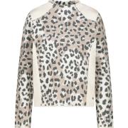 Luipaardprint Katoenen Pullover Sweater Monari , Multicolor , Dames