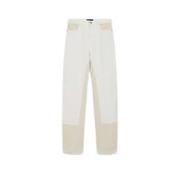 Casual Denim Broek Sportmax , White , Dames