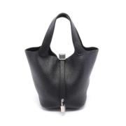 Pre-owned Leather handbags Hermès Vintage , Black , Dames