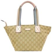 Pre-owned Canvas gucci-bags Gucci Vintage , Beige , Dames