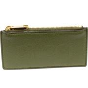 Pre-owned Leather wallets Gucci Vintage , Green , Dames