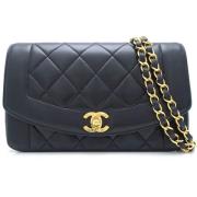 Pre-owned Leather chanel-bags Chanel Vintage , Black , Dames