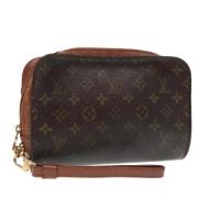 Pre-owned Canvas clutches Louis Vuitton Vintage , Brown , Dames