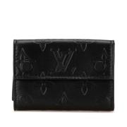 Pre-owned Leather wallets Louis Vuitton Vintage , Black , Heren