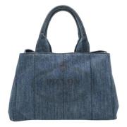 Pre-owned Fabric totes Prada Vintage , Blue , Dames