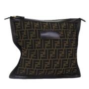 Pre-owned Canvas clutches Fendi Vintage , Brown , Dames